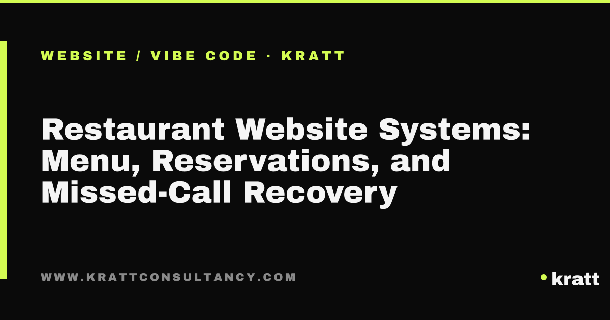 Restaurant website that books tables, built in 7 days from content hand-off