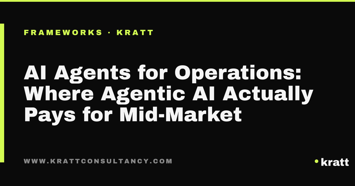AI agents for operations: where agentic AI pays for mid-market