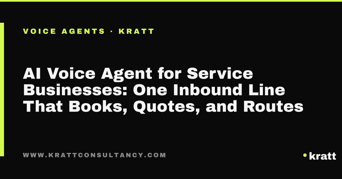 Inbound AI voice agent answering every service-business call