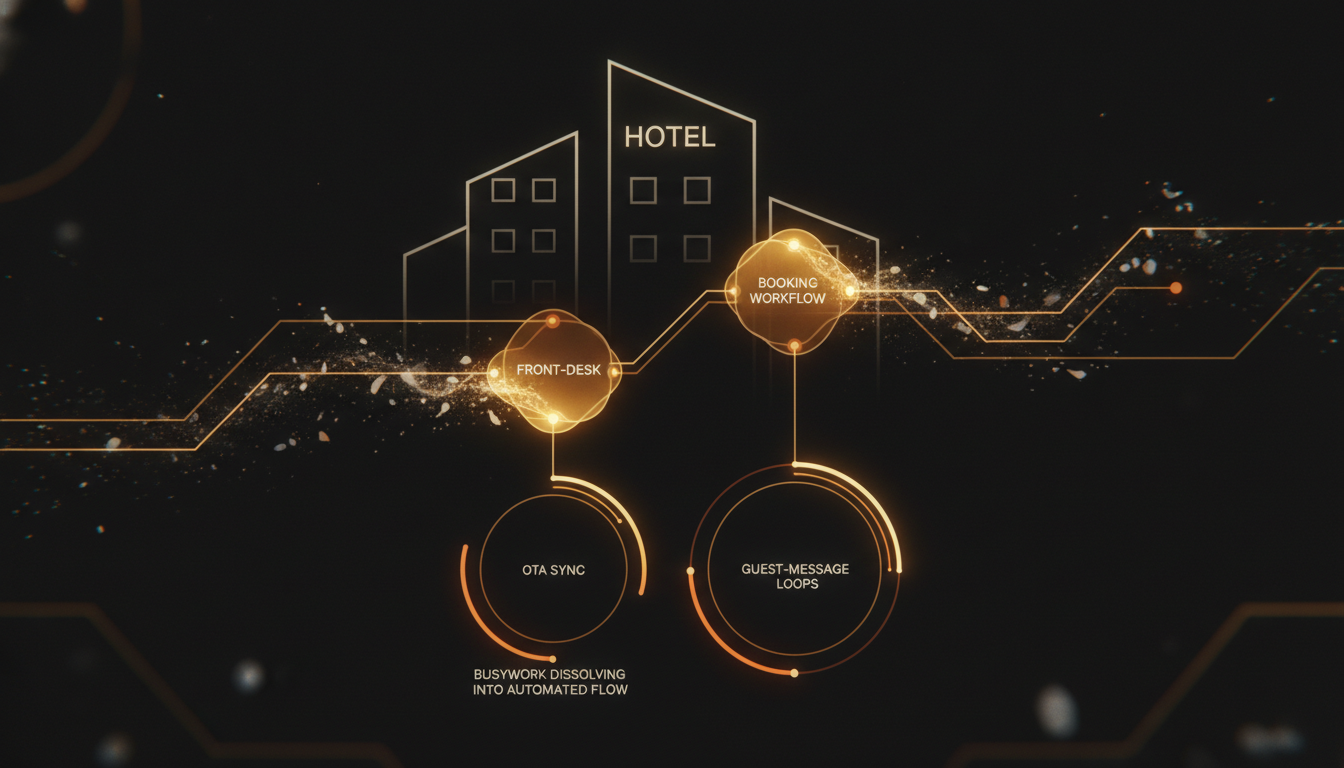 Hotel operations automation cutting front-desk and booking busywork