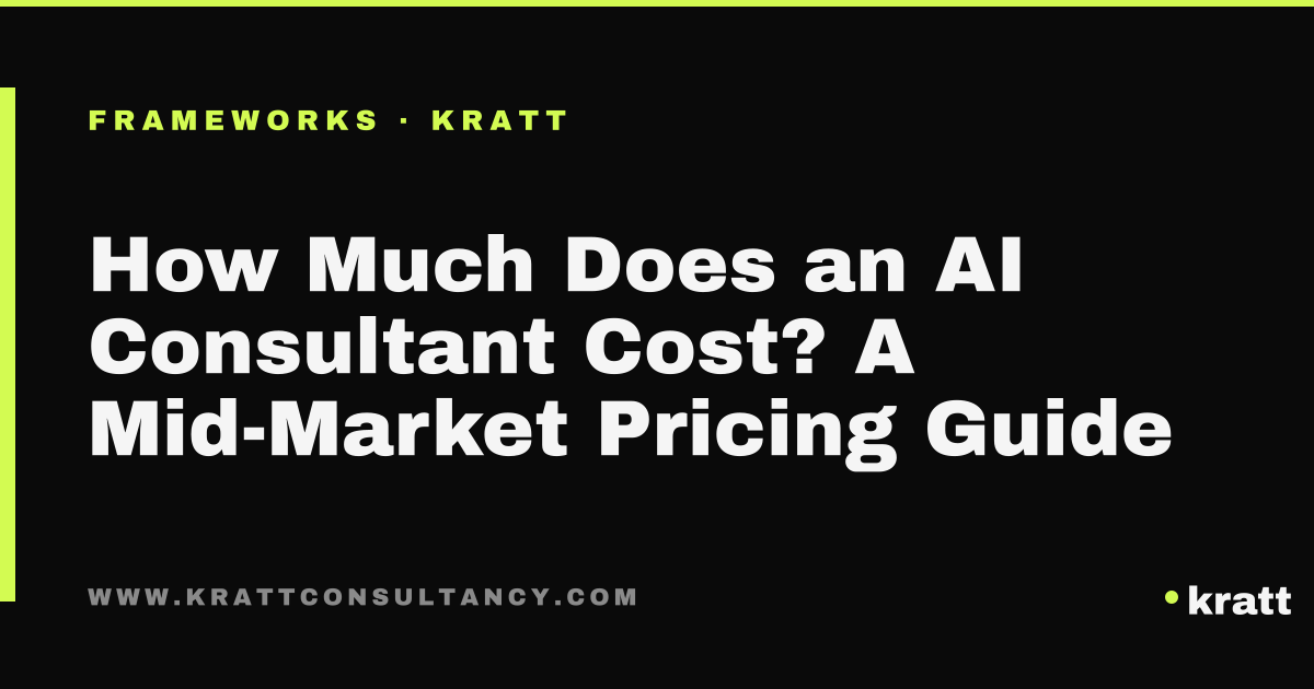 How much an AI consultant costs: mid-market pricing models