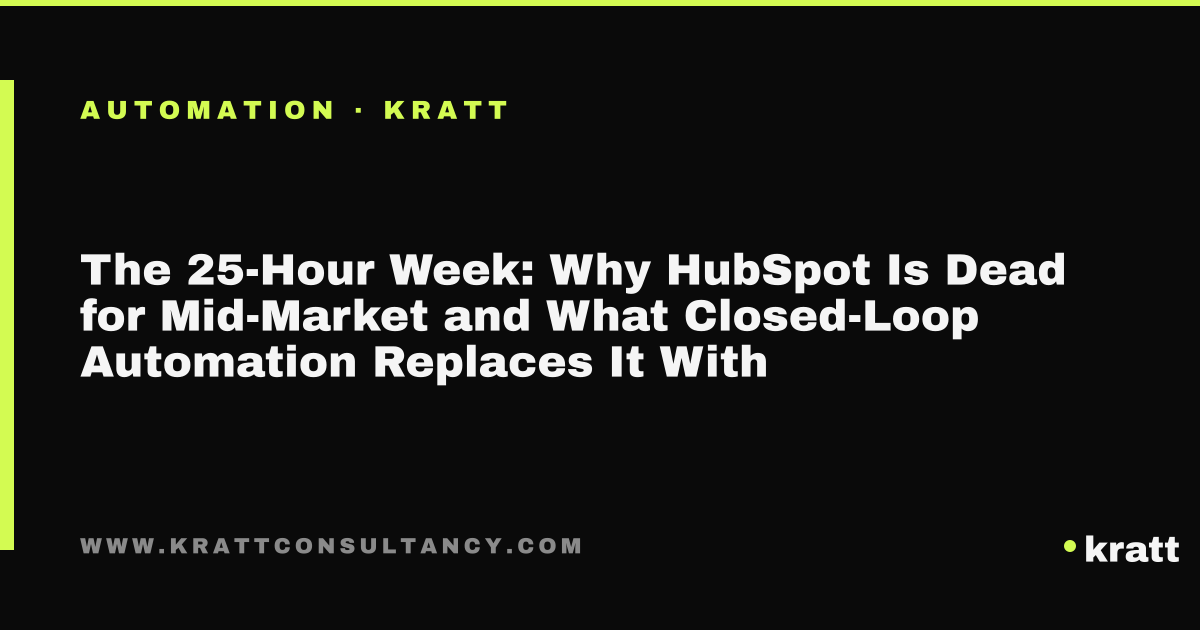 Closed-loop automation that returns 25 hours a week to mid-market founders
