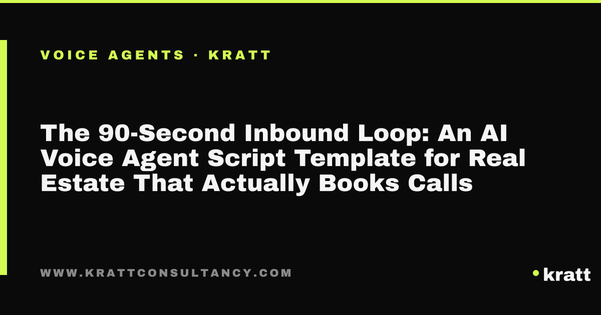 Voice agent script template for real estate inbound calls
