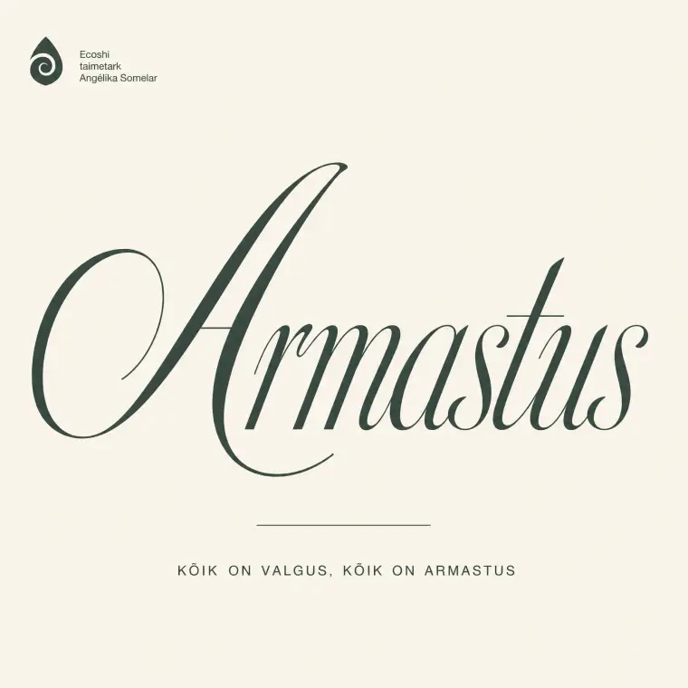Ecosh: Armastus typographic frame
