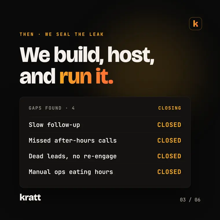 Carousel slide 3: we build, host and run it